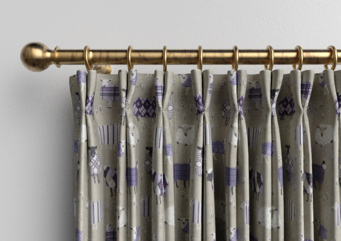 Baa Baa, Lavender - Made to Measure Curtains - Image 10